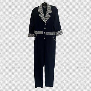 Vintage 80s Sailor Jumpsuit size 10